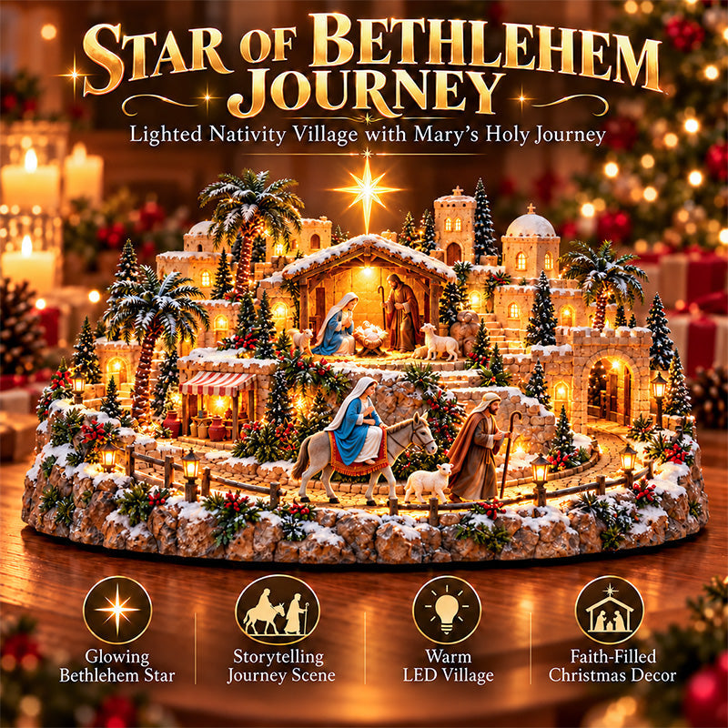 ✨🙏 Bethlehem Journey – Illuminated Nativity Christmas Display