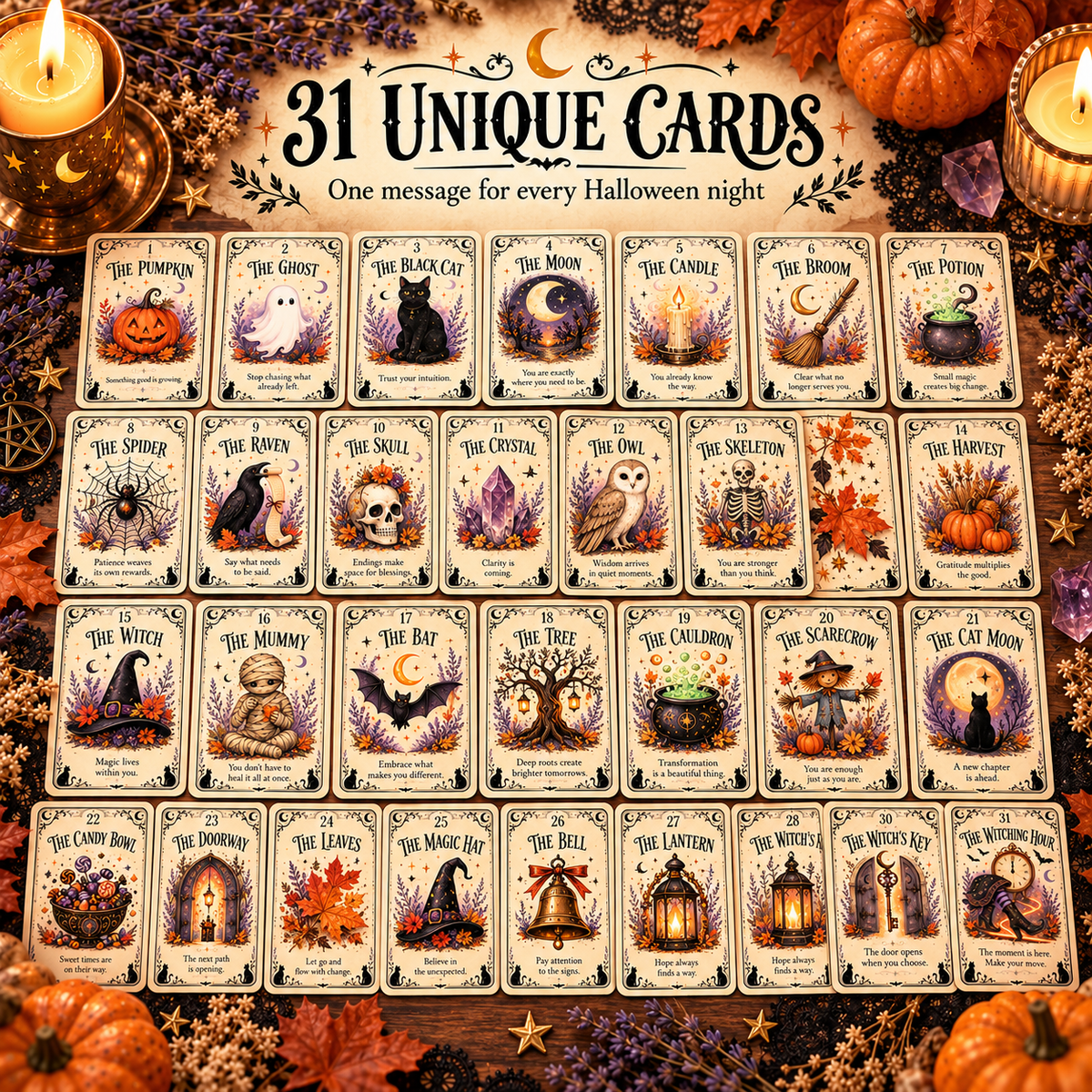 🎃🎃 BOO! Halloween Oracle Cards | 31 Nights of Sweet & Spooky Messages