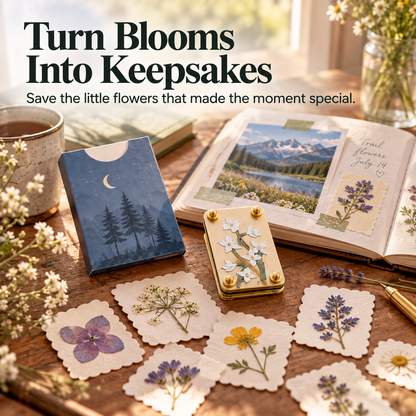 🌸📖 Pocket-Size Flower Press – Turn Tiny Blooms Into Lasting Keepsakes