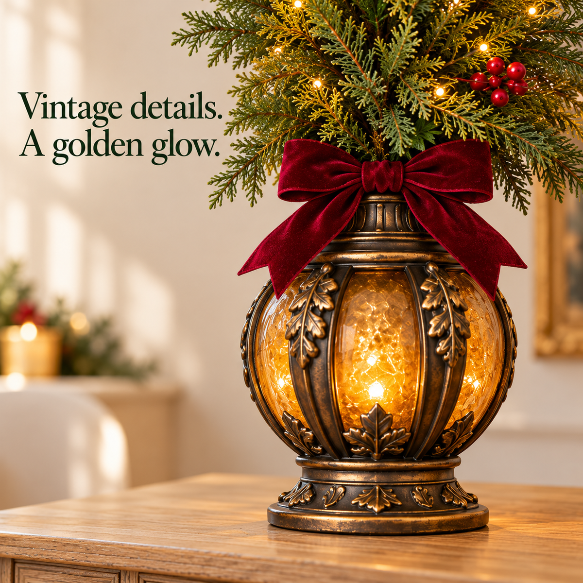 🎄🐦 Cardinal Glow Trees™ | Lighted Christmas Lantern Decor