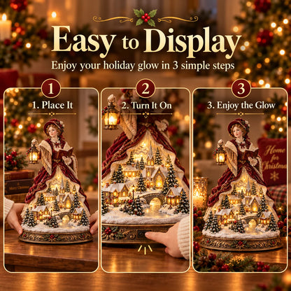 🔥 Last Day 49% OFF |✨🎶 Christmas Carol Belle™ | Victorian Lighted Tabletop Figurine