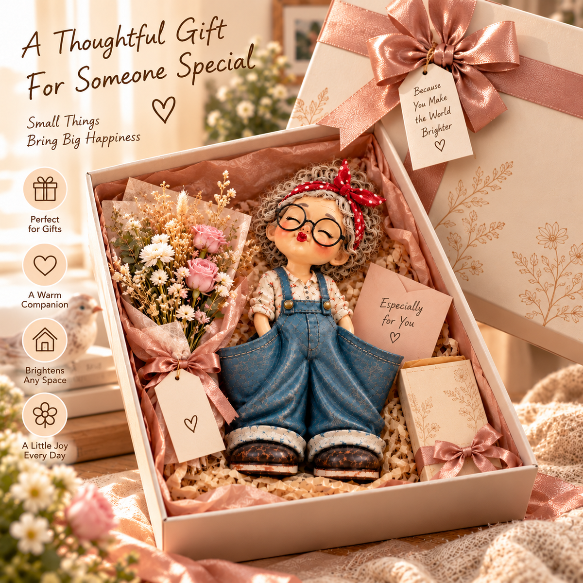 💕🧺 Vintage Pocket Girl – Adorable Desk Organizer & Charming Home Decor ✨