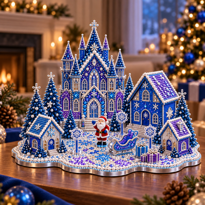 🎄💎 Build-Your-Own 3D Christmas Village – Gem Art DIY Kit