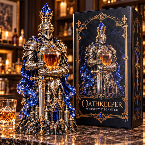 ⚔️🥃 Oathkeeper™ Knight Whiskey Decanter | Medieval Sword & Gothic Bar Decor 🛡️