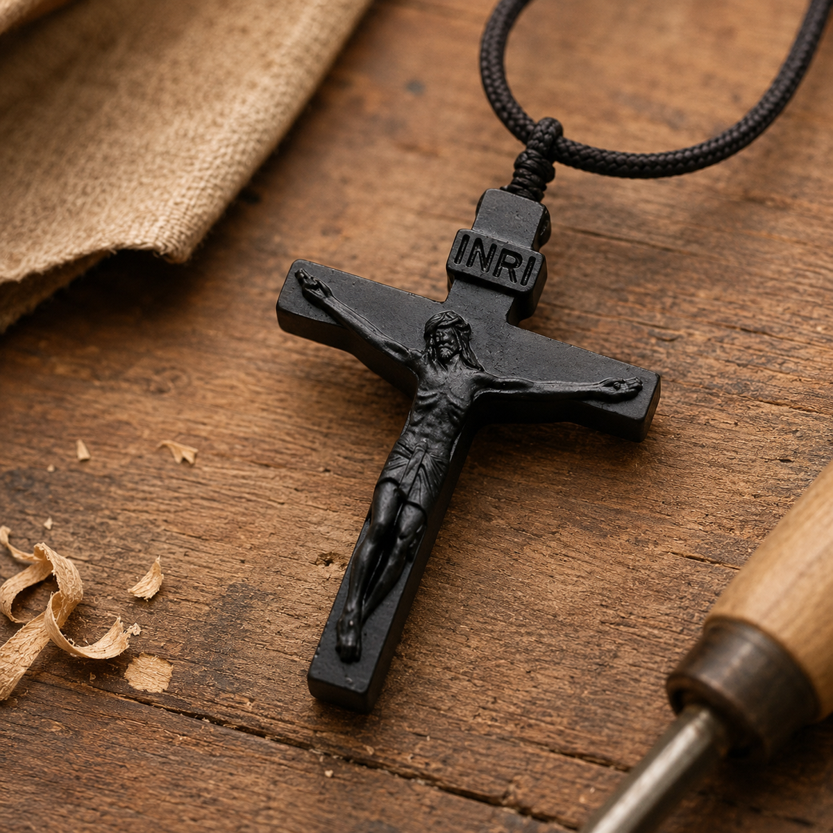 ✝️100% Handmade Wooden Crucifix Necklace – A Symbol of Faith & Hope (𝐃𝐚𝐧𝐢𝐞𝐥 𝐁𝐫𝐨𝐨𝐤𝐬 𝐇𝐚𝐧𝐝𝐦𝐚𝐝𝐞®)