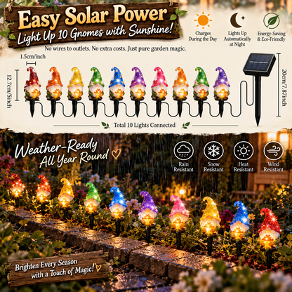 🔥 Last Day 50% OFF 🌈✨Enchanted Gnome Garden Stake Lights
