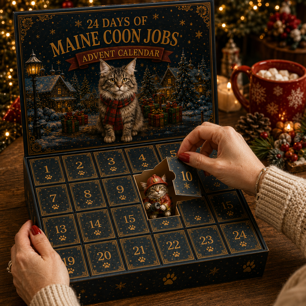🐱💼 Maine Coon Jobs Advent Calendar – 24 Cats at Work