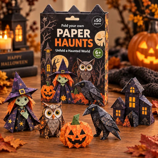 🎃 Build Your Own Haunted Halloween | 3D Paper Craft Kit with 50 Pre-Printed Sheets 👻