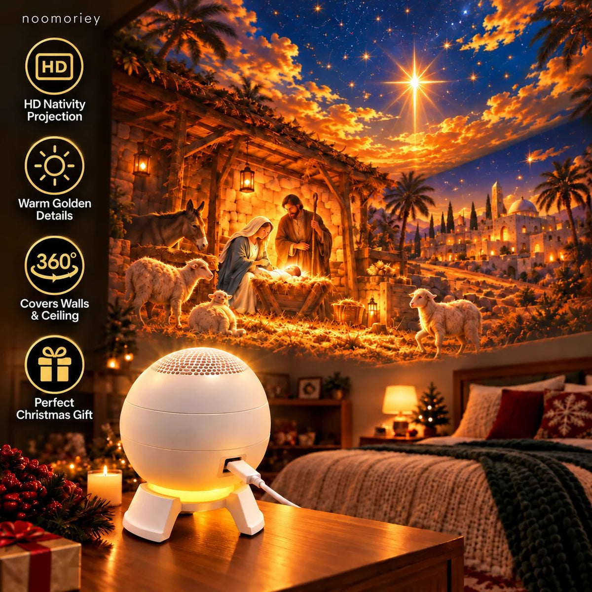 ✝️🌟 Bethlehem Nightfall™ | 5D Nativity Projection Light