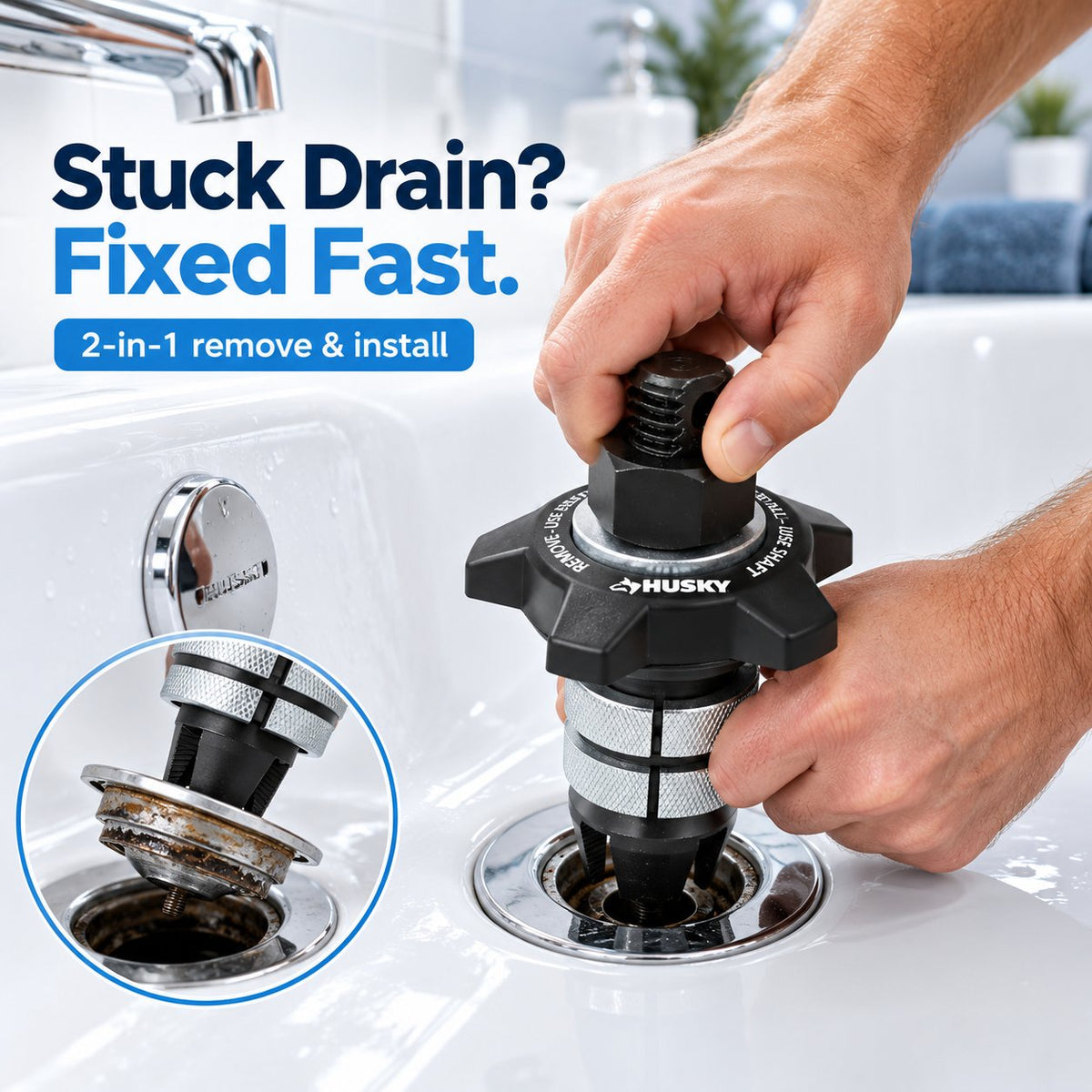 🔩🛁 Tub Drain Removal Tool – Expanding Grip for Rusted & Damaged Drains
