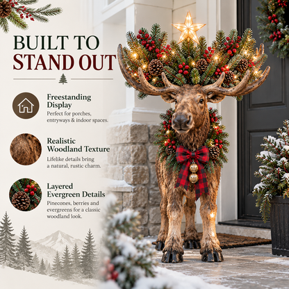 🫎🎄 Woodland Moose Glow™ | Lighted Christmas Decor