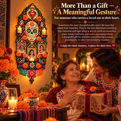 🕯️🌹 Forever in Our Hearts™ | Día de los Muertos Memorial Wall Light
