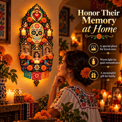 🕯️💀 Día de los Muertos Memorial Wall Light – Forever in Our Hearts, Always in the Glow ❤️