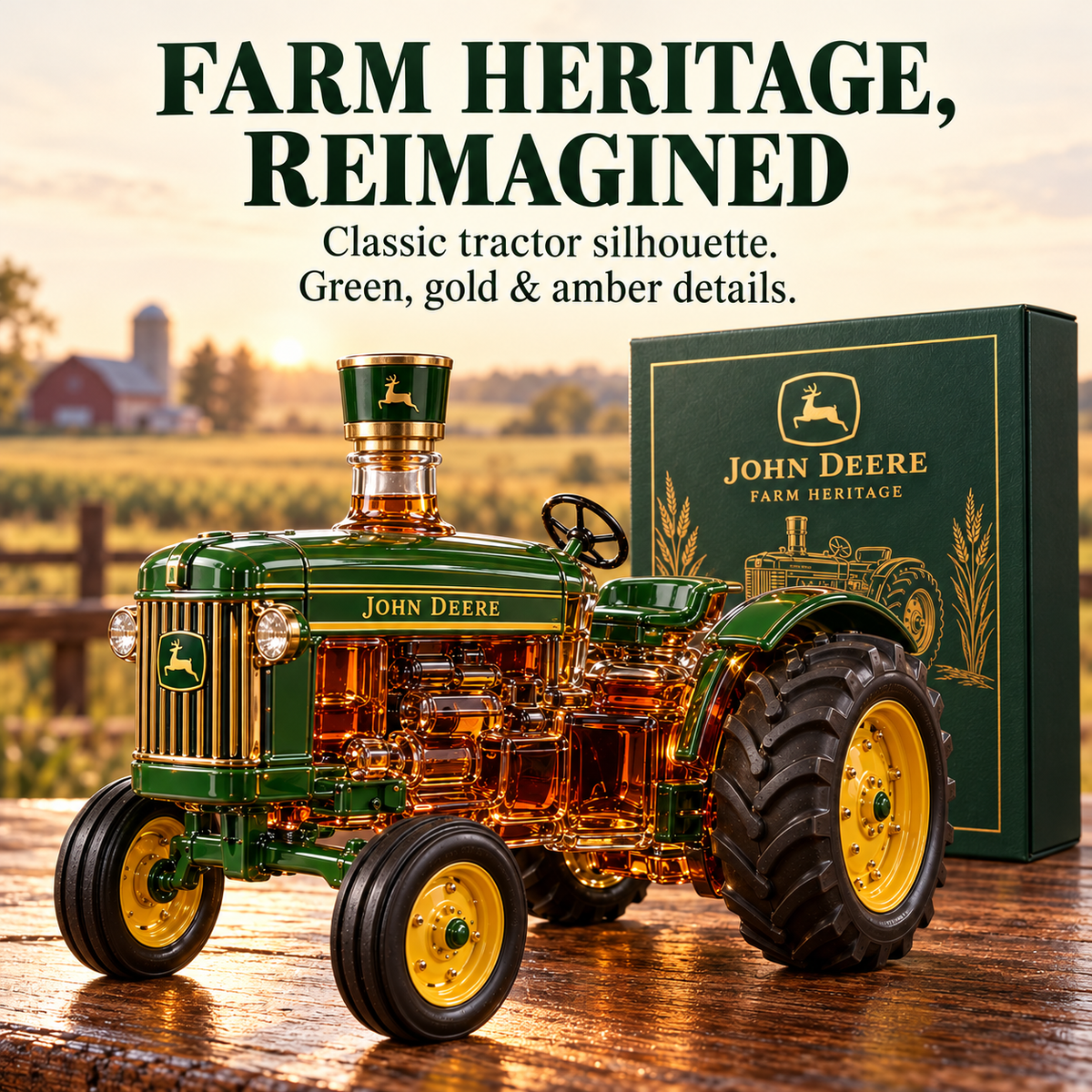🚜🥃 John Deere Farm Heritage™ | Vintage Tractor Whiskey Decanter
