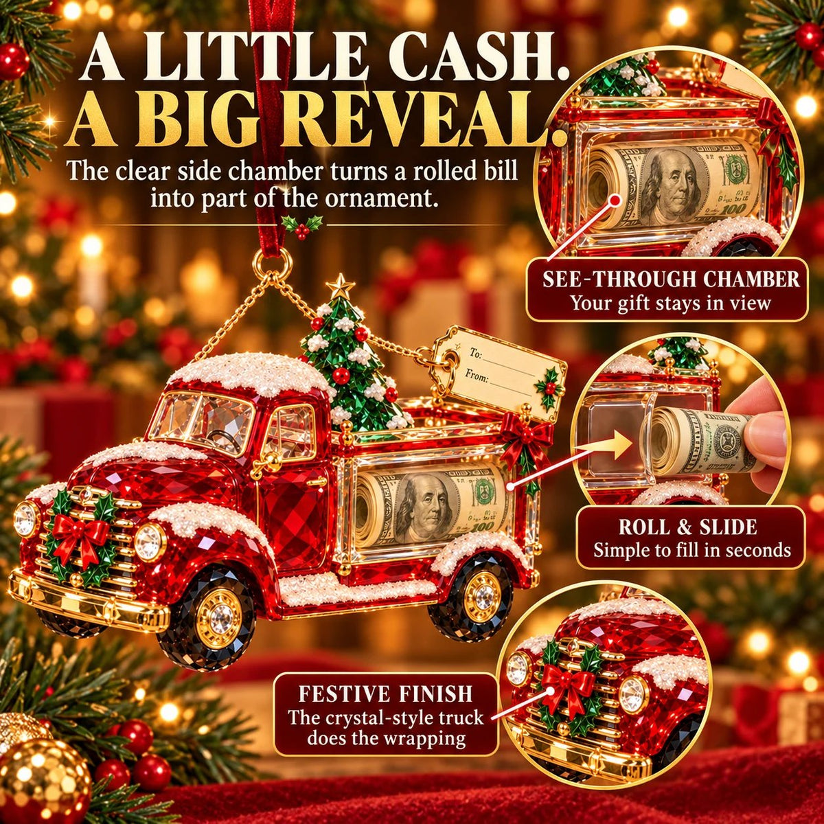 🎄✨ Christmas Money Magic™ | 20 Crystal-Style Cash Holders