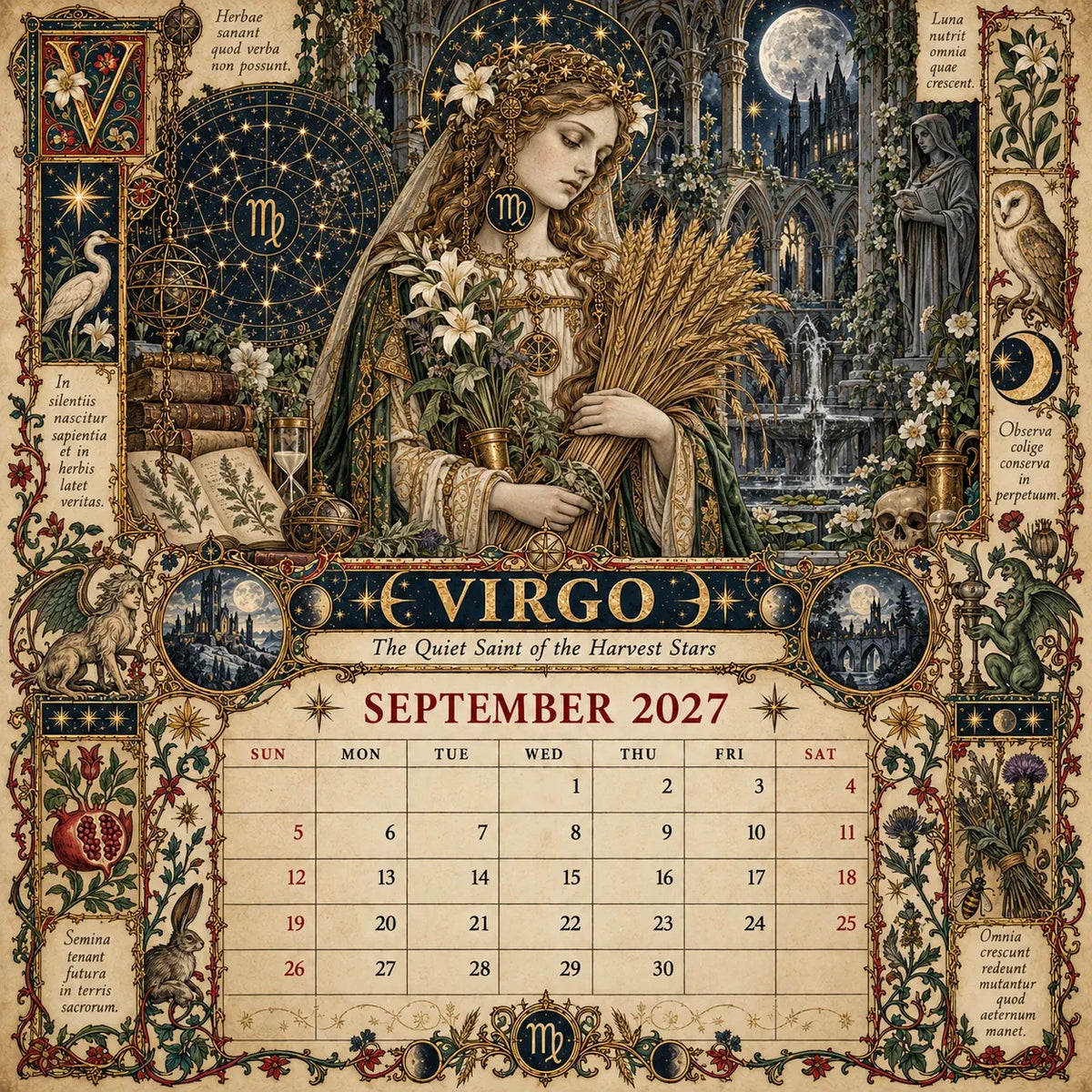 🔮 2027 Zodiac Grimoire | 12 Months of Mystical Art ✨