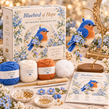 ⏰Limited Stock 50% OFF -  🧶 DIY Crochet Bird Ornament Kit Collection | Comfort, Hope & Grace