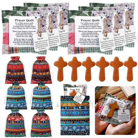 🎁 Pocket Prayer Quilt Set | A Little Comfort, Faith & Love to Carry ✝️