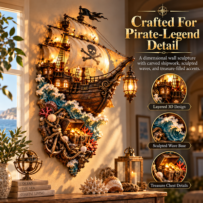 ⚓The Captain’s Last Voyage™ | Illuminated Pirate Wall Scene