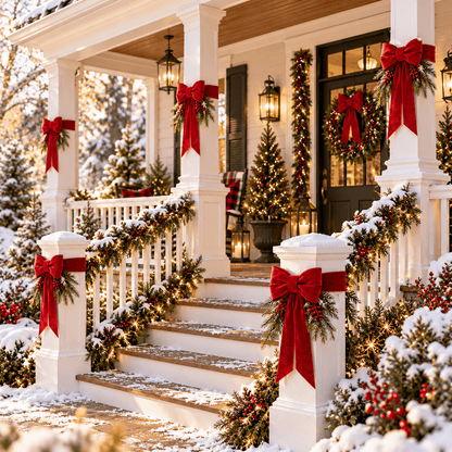 ❤️🏡Christmas Porch Bow Decorations