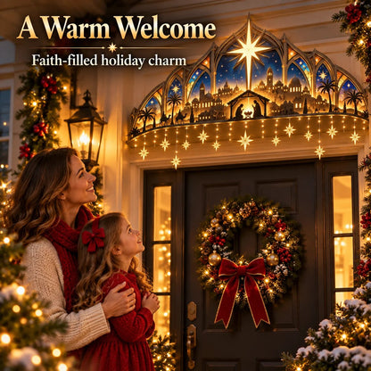 ✝️🏡 Bethlehem at the Door™ | Lighted Christmas Nativity Decor