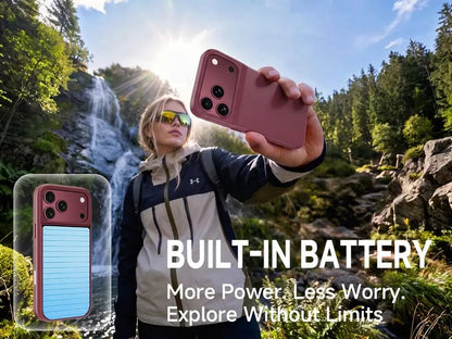 🔋 PinkBird Power Case for iPhone – Slim Protective Battery Case with Dual Charging & Type-C Fast Charge