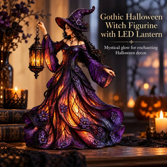 ⏳ Last Day 49% OFF | 🧙 Witchlight™ Gothic Lantern Figurine 🎃