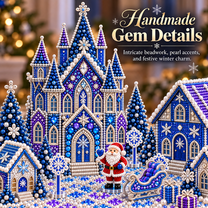 🎄💎 Build-Your-Own 3D Christmas Village – Gem Art DIY Kit