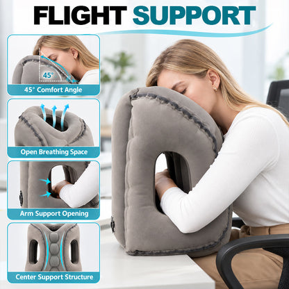 ✈️ Sleep Better in the Air | Portable Inflatable Travel Pillow