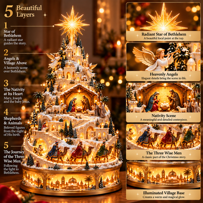 ✝️🎄 Bethlehem Village Glow™ | Lighted Nativity Christmas Centerpiece