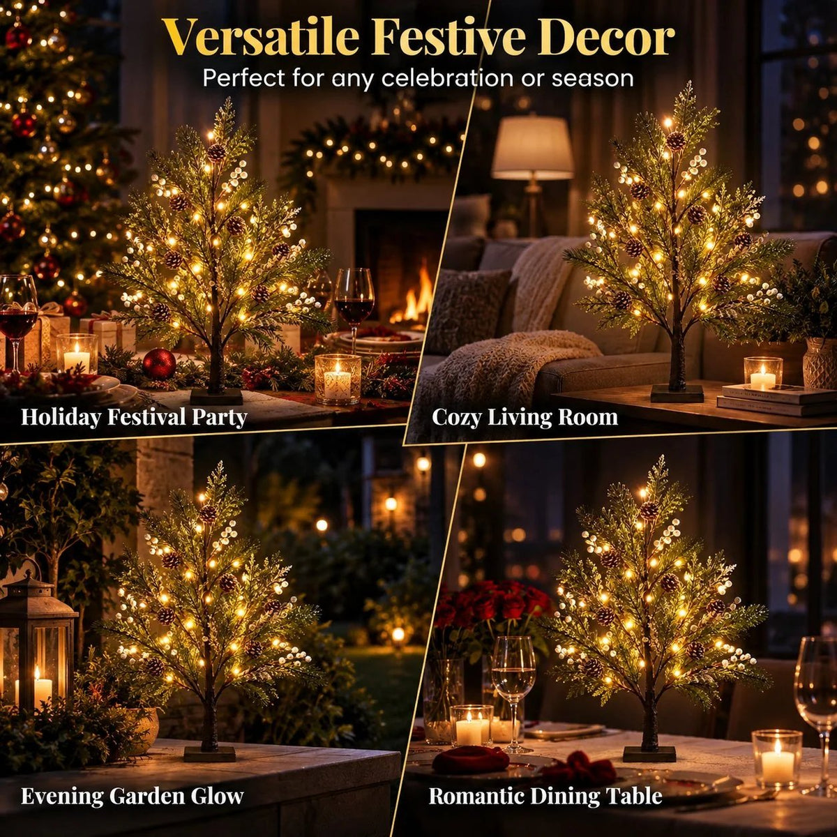 🎄✨ Evergreen Glow™ | Elegant LED Tree Lamp