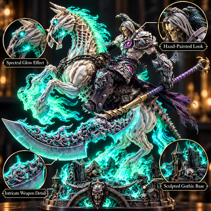 💀🔥 Wraithfire Horseman™ | Gothic Undead Knight Collector Lamp