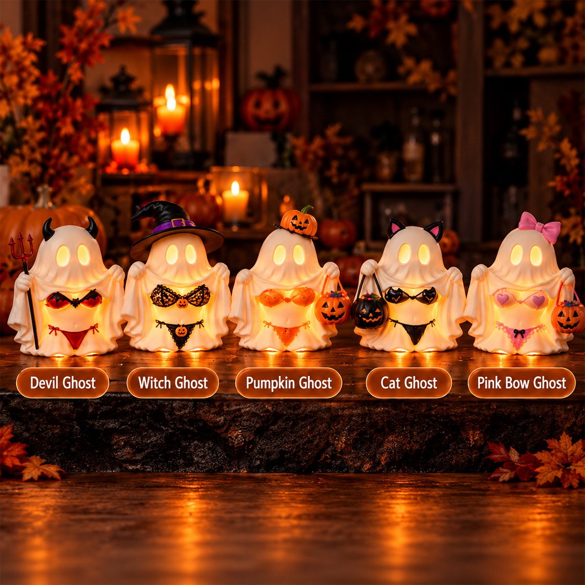 👻🎃 Boo & Mischief™ | Cheeky Ghost Halloween Decor