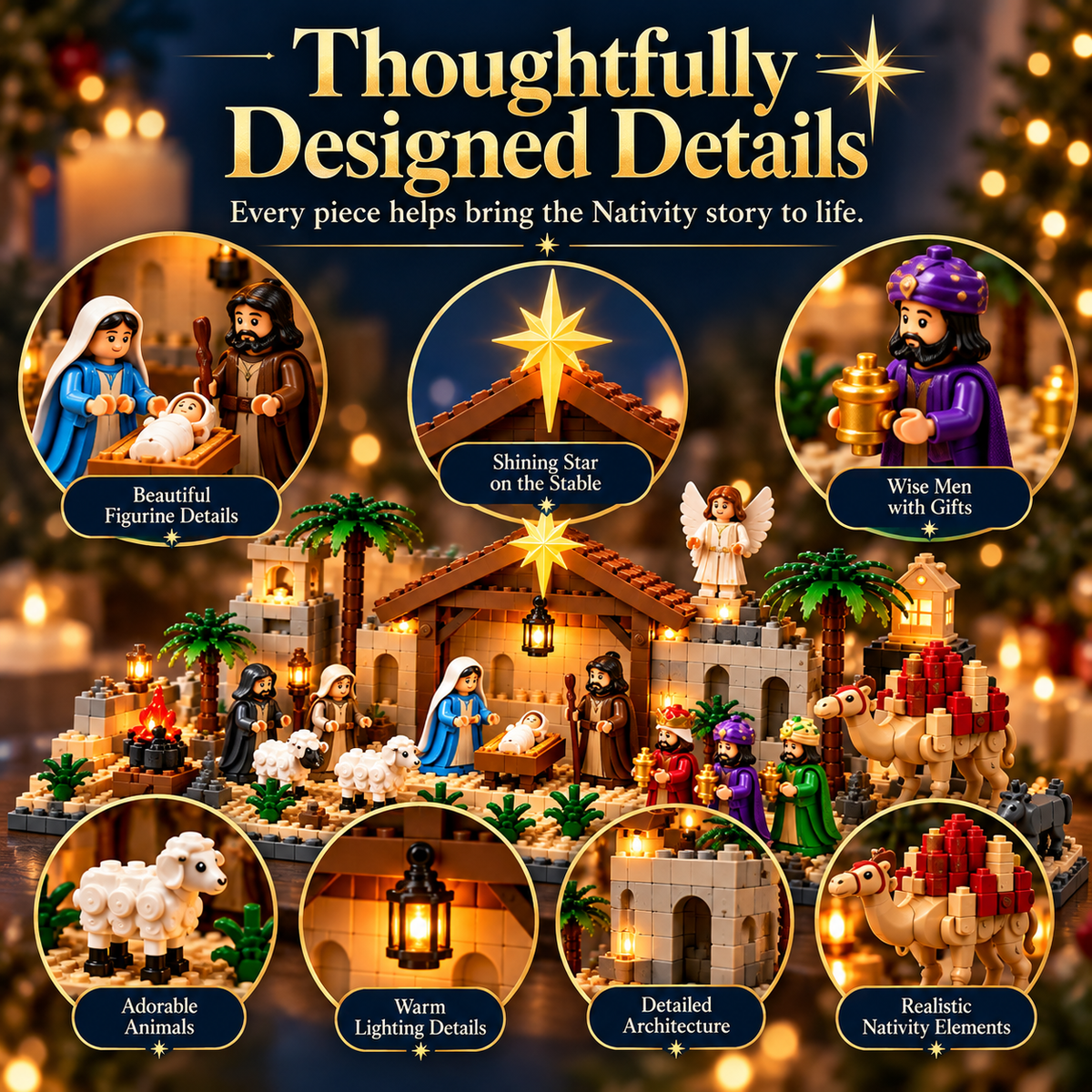✝️🧱 24-Day Buildable Nativity Advent Calendar – Build the Christmas Story