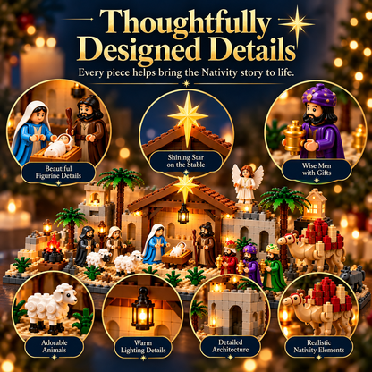 ✝️🧱 24-Day Buildable Nativity Advent Calendar – Build the Christmas Story
