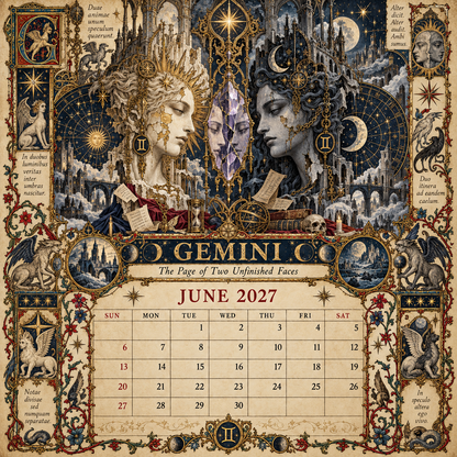 🔮✨ 2027 Celestial Grimoire Calendar | 12 Signs, 12 Forbidden Chapters