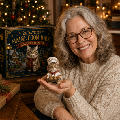 🐱💼 Maine Coon Jobs Advent Calendar – 24 Cats at Work