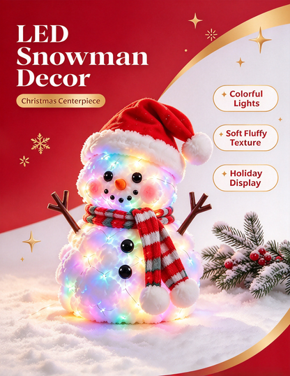🔥 LAST DAY 49% OFF | ⛄✨ Snowman Glow™ – Light-Up Christmas Plush Decor