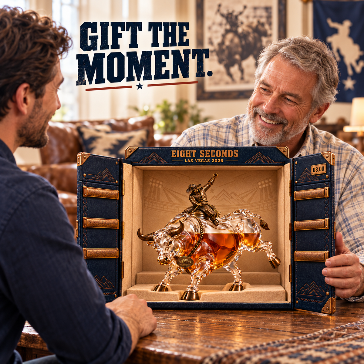 🔥 Hold On for Eight™ | Bull Rider Collector’s Whiskey Decanter