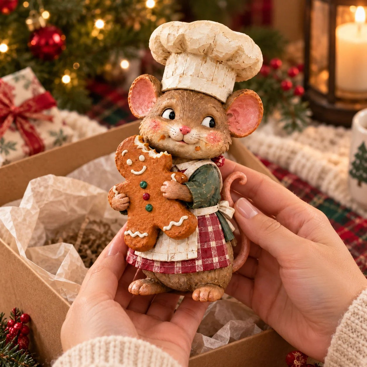 🐭🍪 Merry Mouse Baker™ | Gingerbread Christmas Figurine