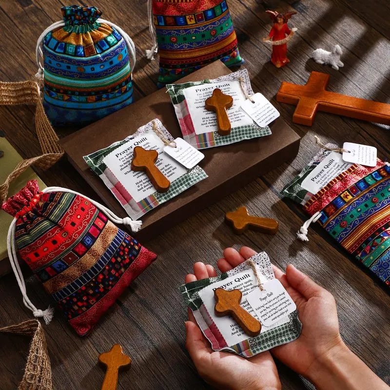 🎁 Pocket Prayer Quilt Set | A Little Comfort, Faith & Love to Carry ✝️