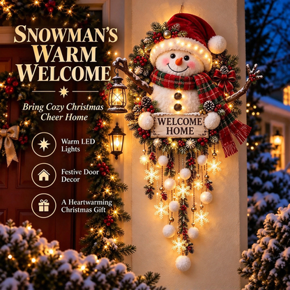 🎄🦉 Christmas Animal Welcome Light — Light-up Woodland-Style Door Decoration