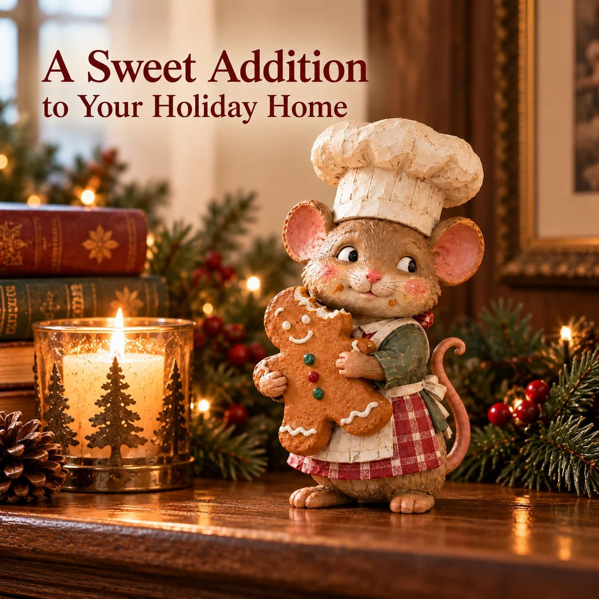 🐭🍪 Merry Mouse Baker™ | Gingerbread Christmas Figurine