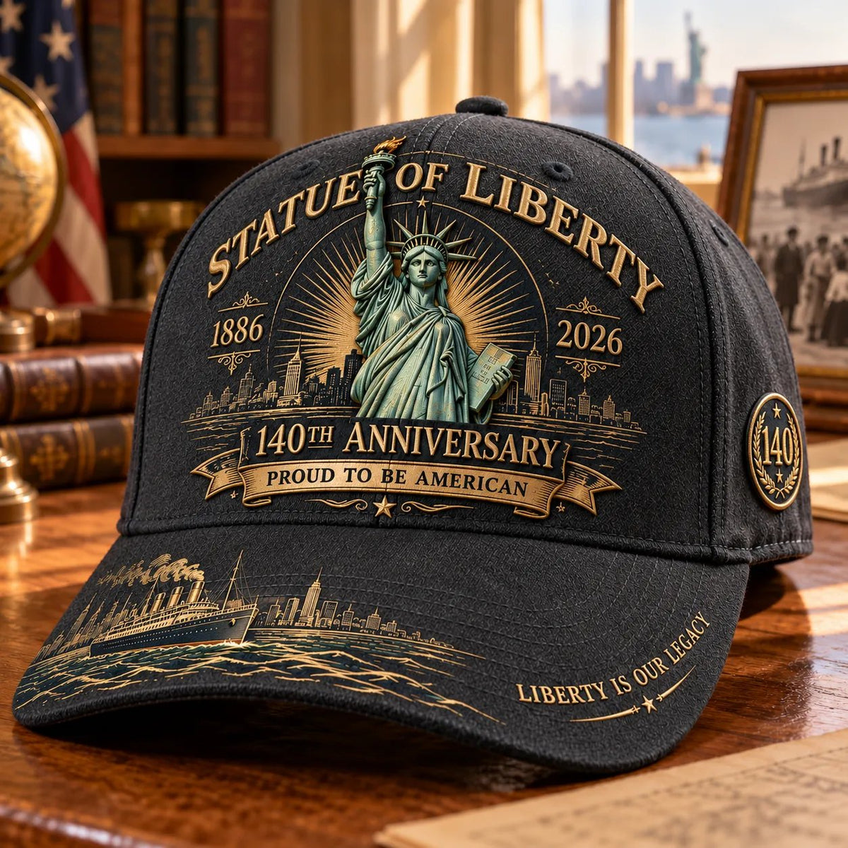 💝 LAST DAY 49% OFF | 🗽 140 Years of Liberty | Statue of Liberty Commemorative Cap 1886–2026 🇺🇸