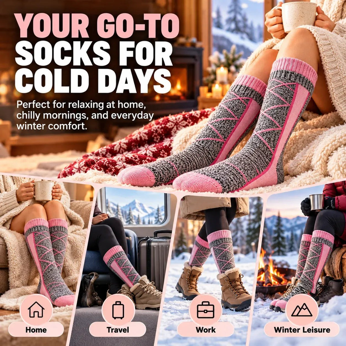 🔥🧦 SoleHeat Pro™ | Rechargeable Heated Socks with 3 Heat Levels