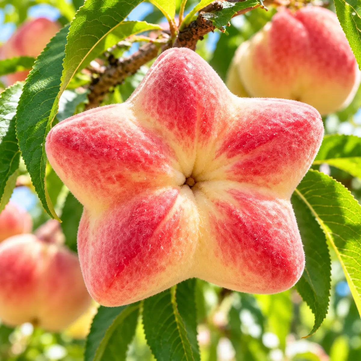 🍑 Rare Starburst Peach Bulbs – Grow Amazing Star-Shaped Peaches! ⭐
