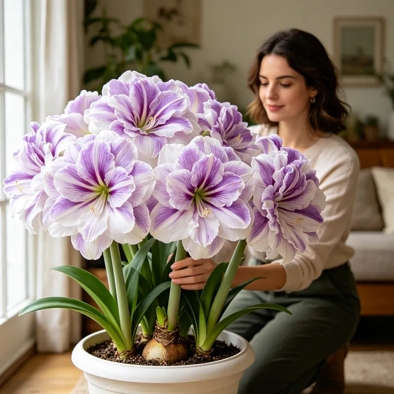 🌺  Giant Double Amaryllis – Bold Indoor Flower Bulbs