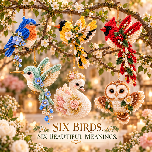 ⏰Limited Stock 50% OFF -  🧶 DIY Crochet Bird Ornament Kit Collection | Comfort, Hope & Grace