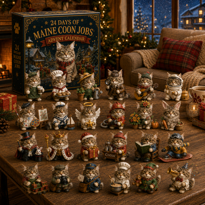 🐱💼 Maine Coon Jobs Advent Calendar – 24 Cats at Work