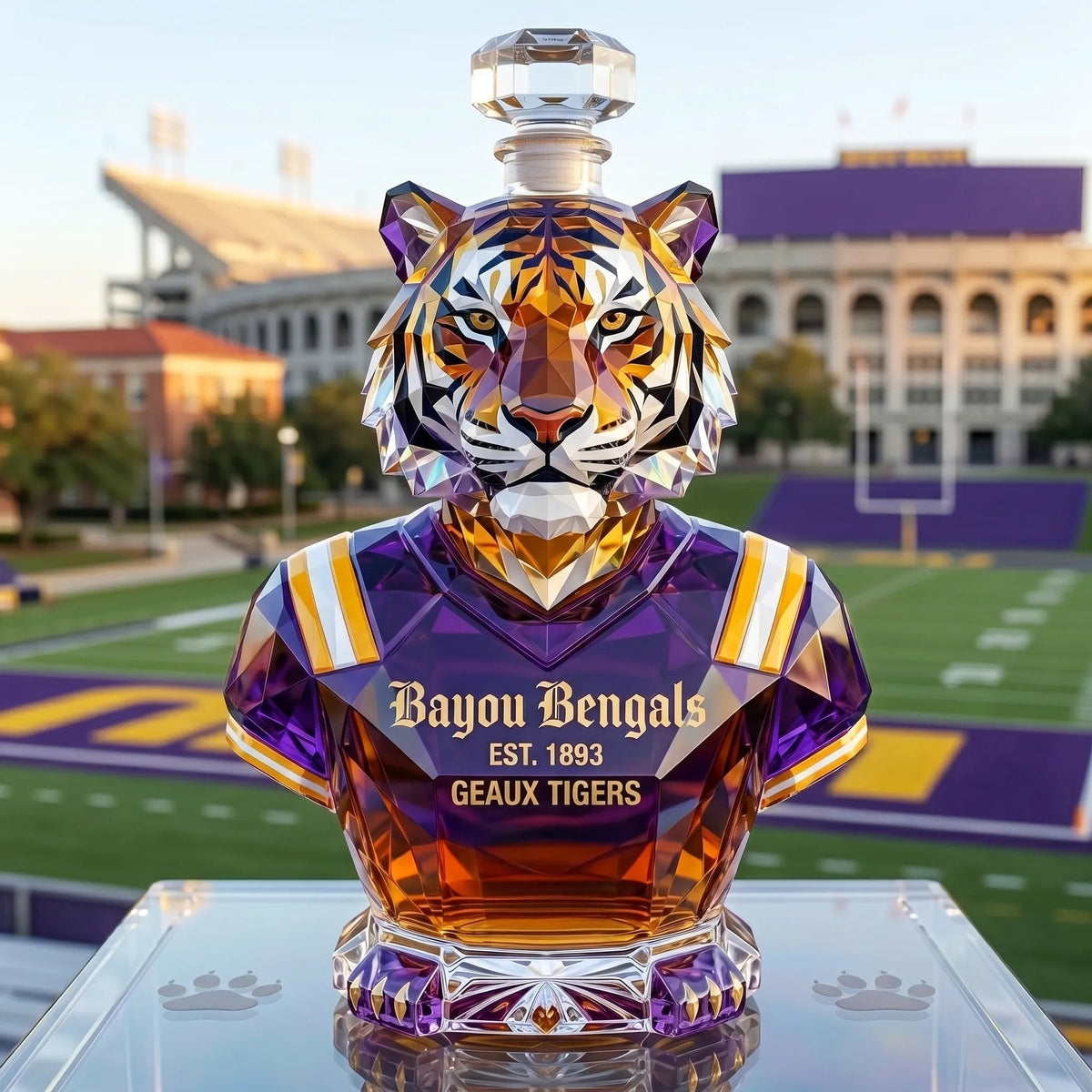 Bayou Bengals Limited Edition Whisky Bottle